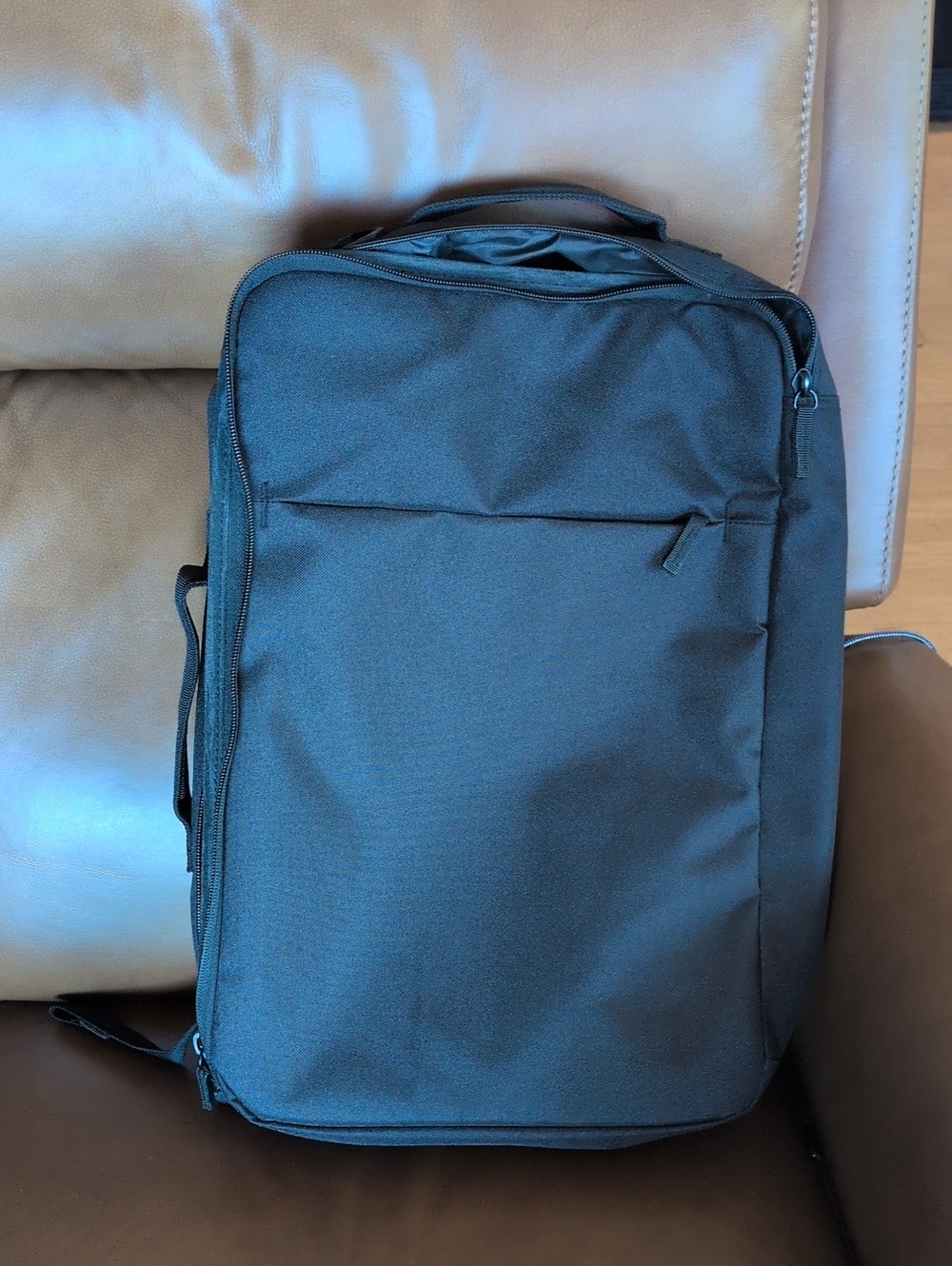 Black Travel Backpack Laptop Bag - Minimal Carryall